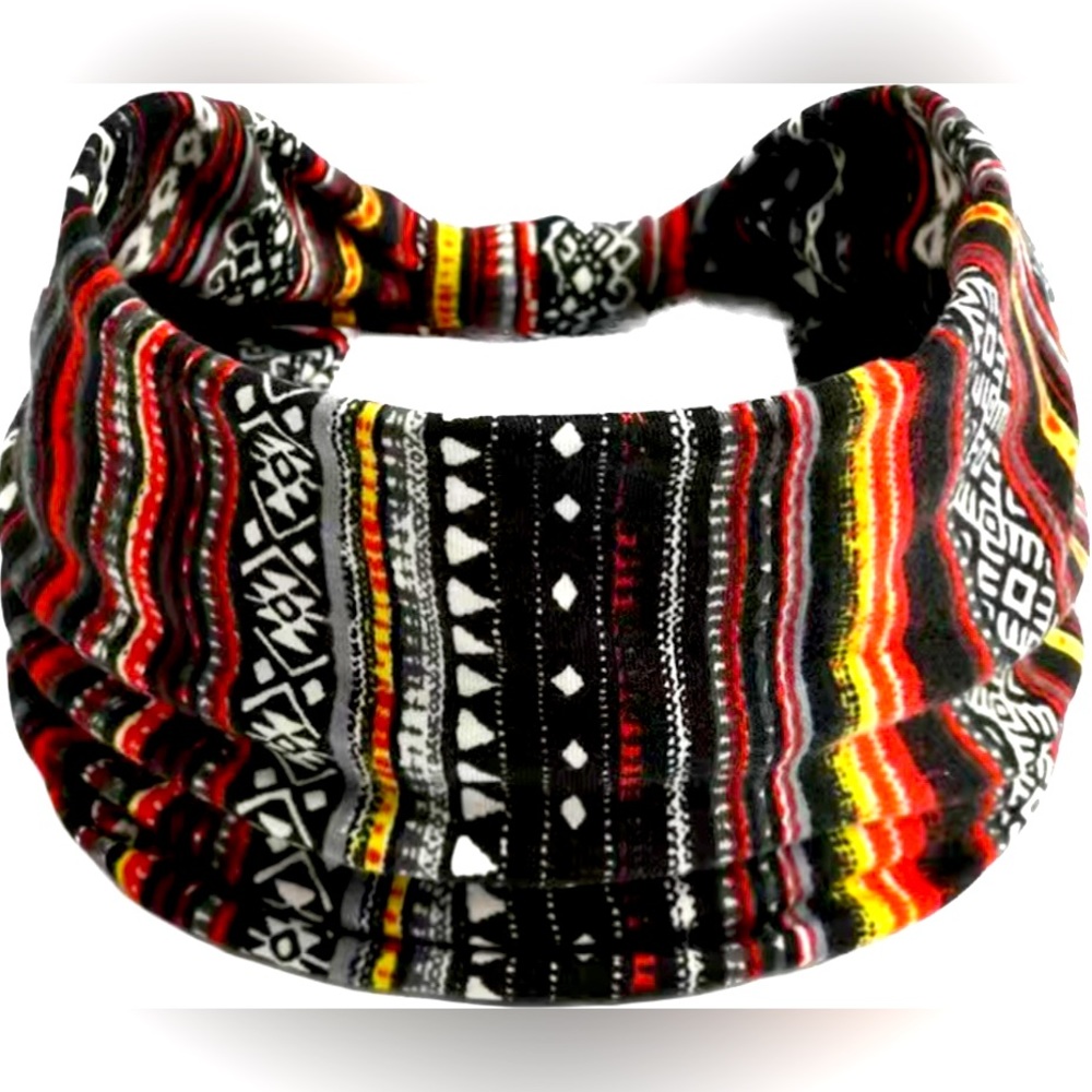 Thick multicolor headband.